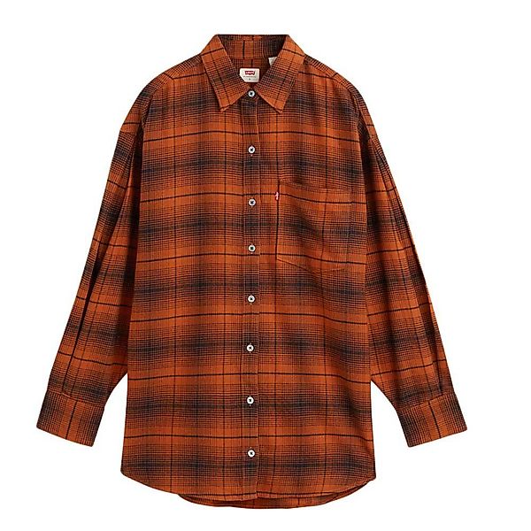 Levi's – Oversize-Hemd in Ingwer mit Schottenkaros-Orange günstig online kaufen