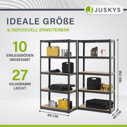 Juskys Schwerlastregal Basic, 2-tlg., Regalsystem mit günstig online kaufen
