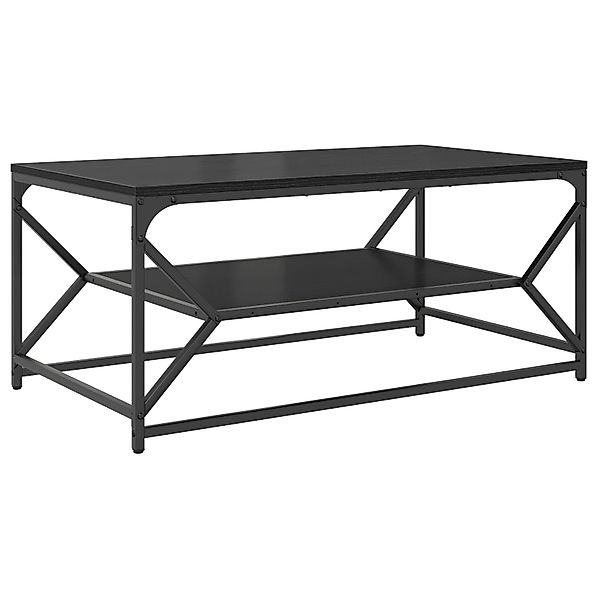 vidaXL Couchtisch Couchtisch mit Ablage Schwarz günstig online kaufen