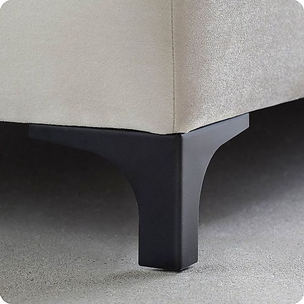 BettCo Stauraumbett Boxspringbett mit Bettkasten Paris (in Schwarz Velours, günstig online kaufen