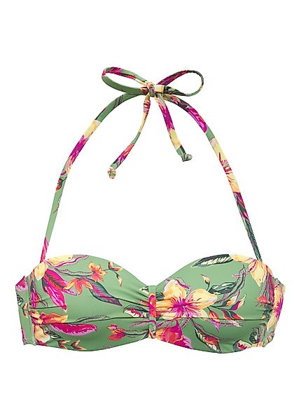 LASCANA Bügel-Bandeau-Bikini-Top Malia, mit tropischem Print günstig online kaufen