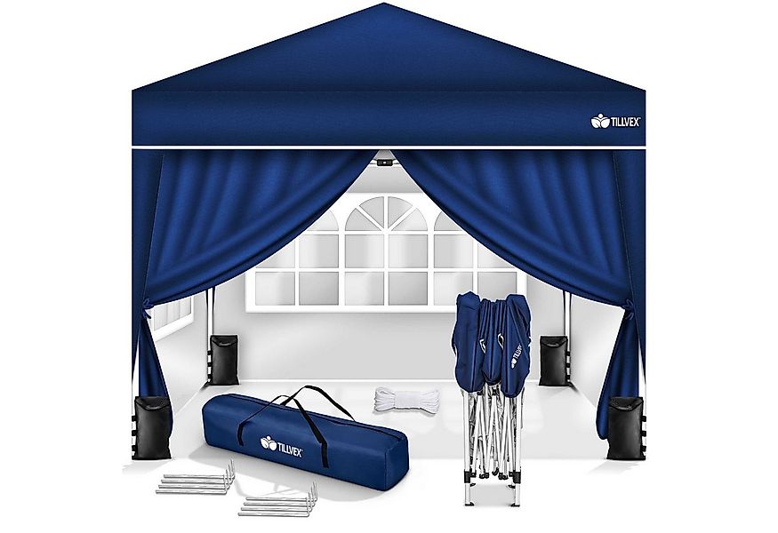 tillvex Pavillon tillvex® Pavillon 3x3m Wasserdicht Gartenzelt Faltpavillon günstig online kaufen