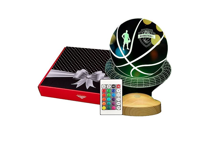 Geschenkelampe LED Nachttischlampe Basketball 3D Gravur Geschenk für Basket günstig online kaufen