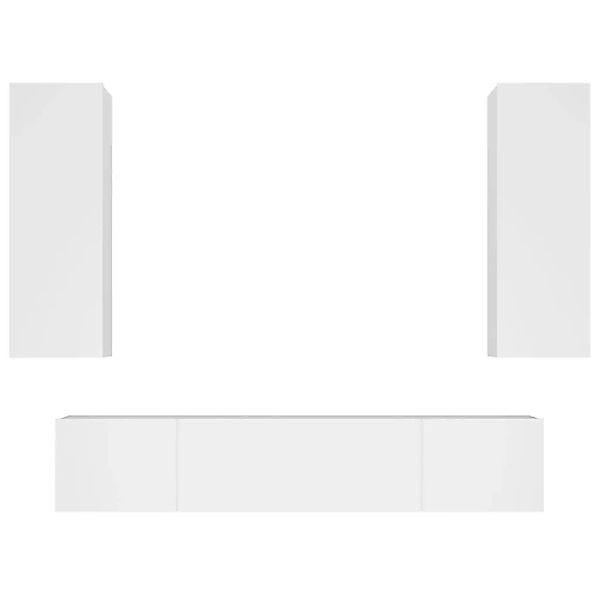 vidaXL 4-Tlg TV-Schrank-Set Weiß Holzwerkstoff 3114198 günstig online kaufen