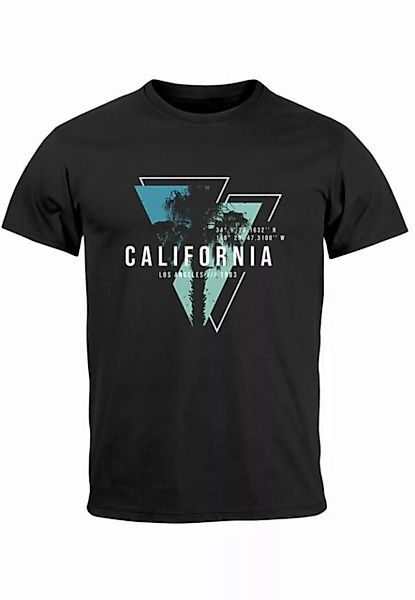Neverless Print-Shirt Herren T-Shirt California Los Angeles Surfing Motiv S günstig online kaufen