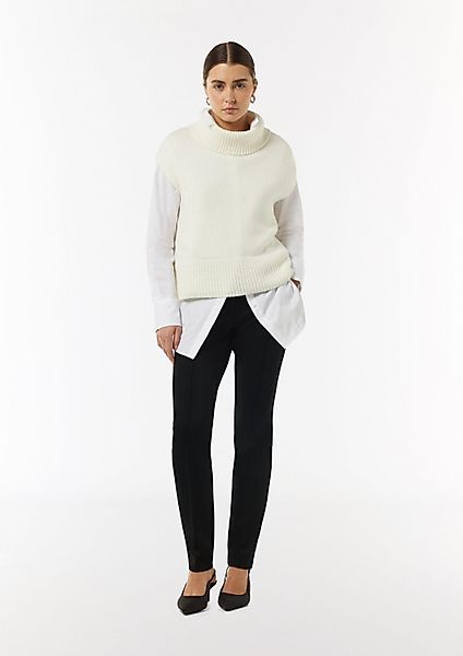 comma Chinos Hose Scuba-Schlupfhose mit Reißverschlusstaschen günstig online kaufen