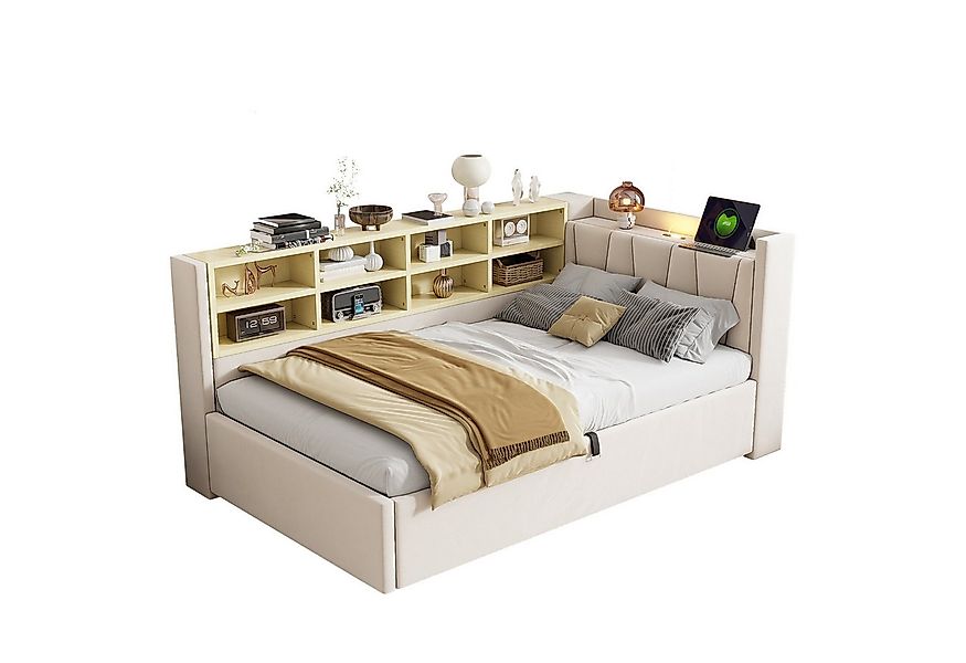 MODFU Schlafsofa Mit Hydraulischem Stauraum, Nachtlicht, USB & Typ-C Ladean günstig online kaufen