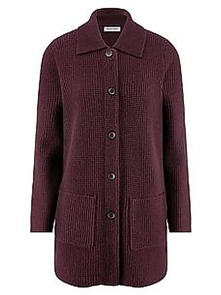 Long-Strickjacke aus Schurwolle und Kaschmir Peter Hahn lila günstig online kaufen