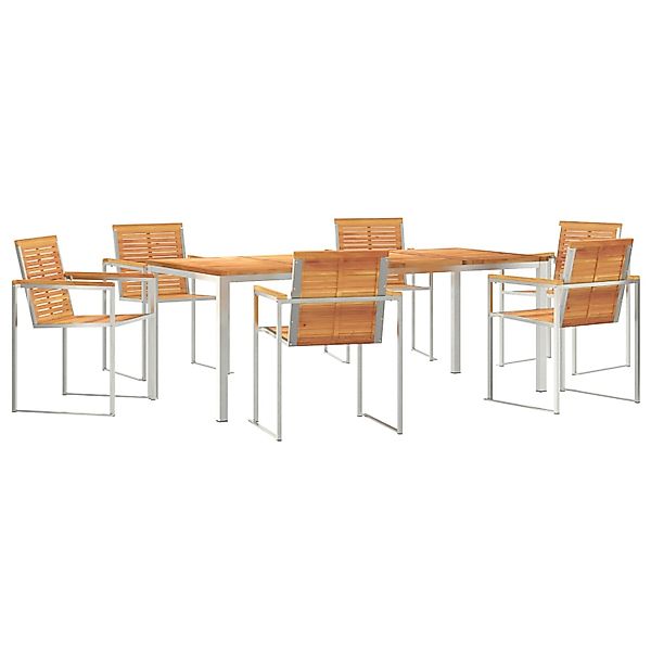 vidaXL 7-Teiliges Garten-Essset aus Massivem Holz Akazie 3334811 günstig online kaufen