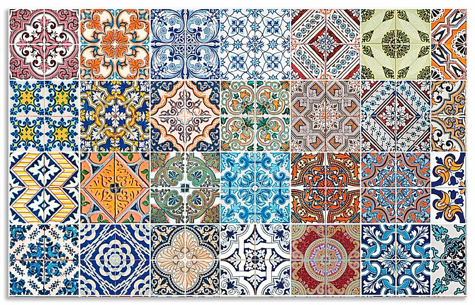 Artland "Gemusterte Keramikfliesen" Alu Spritzschutz mit Klebeband, einfach günstig online kaufen