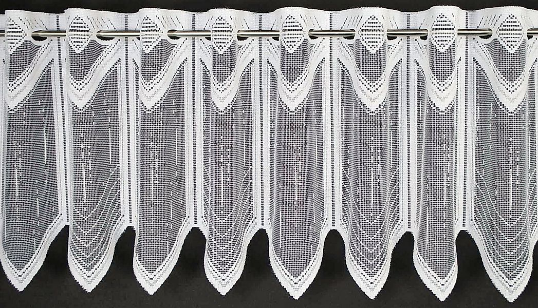 Gardinen Kranzusch Scheibengardine längs gestrichelt (1 St), Stangendurchzu günstig online kaufen