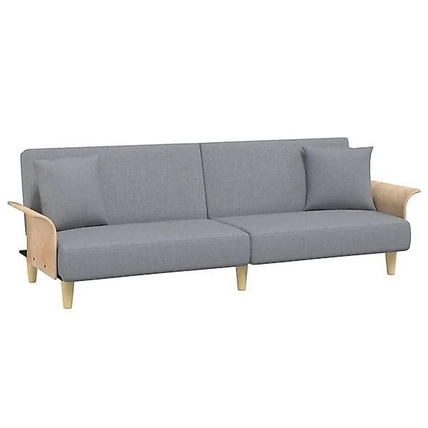 vidaXL Schlafsofa mit Armlehnen Hellgrau Stoff 351843 günstig online kaufen