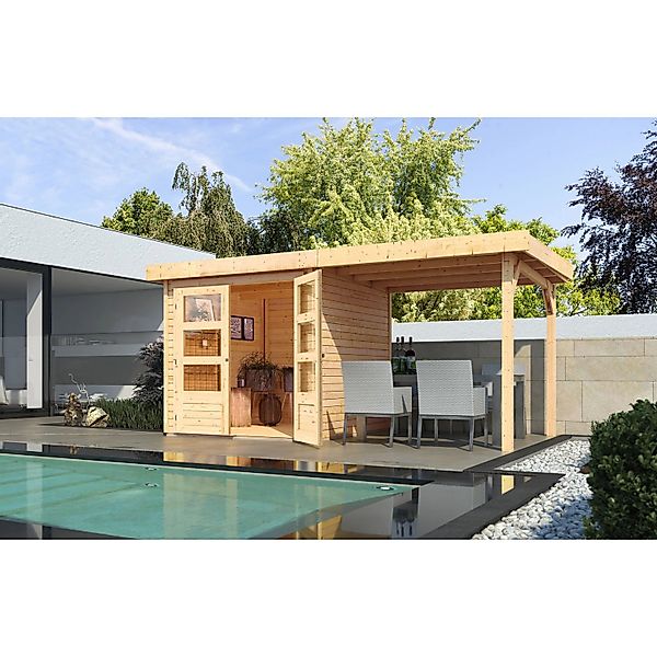 Karibu Express Gartenhaus Speedy A Set Naturbelassen 433 cm x 217 cm Anbaud günstig online kaufen