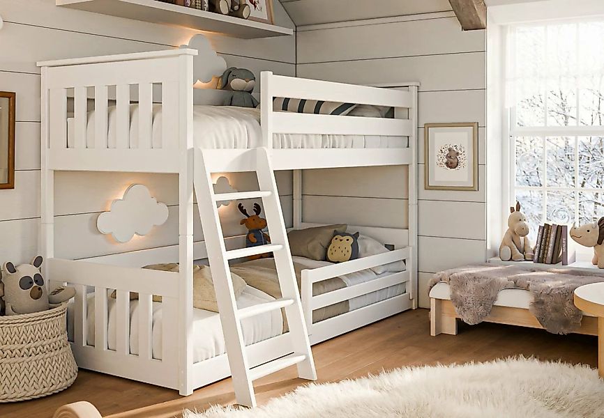 Kids Collective Etagenbett Kinderbett 90x200 cm mit Rausfallschutz & zwei L günstig online kaufen