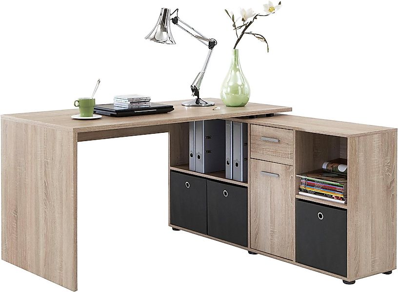 FMD Eckschreibtisch Lexo, Schreibtisch/Sideboard viel Stauraum, beidseitig günstig online kaufen