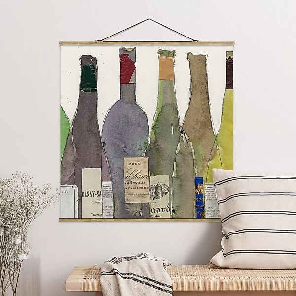 Stoffbild Küche mit Posterleisten - Quadrat Wein & Spirituosen IV günstig online kaufen