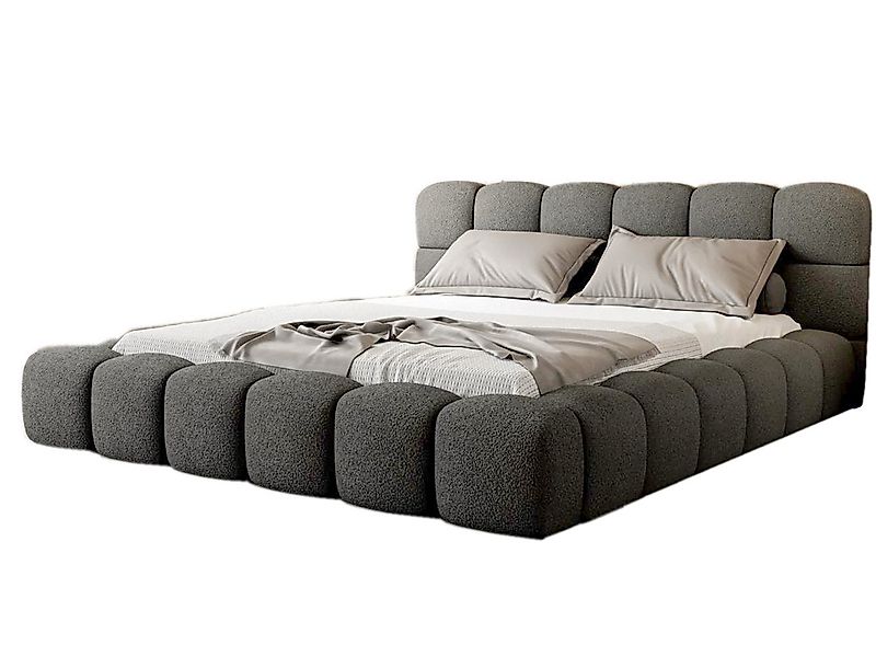 Compleo Polsterbett BUBBLE boucle Designerbett 140/160/180x200 BIZU, Wolken günstig online kaufen