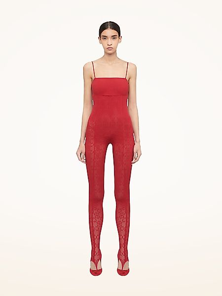 Wolford - Intricate Sheer Pattern Jumpsuit, Frau, autumn red, Größe: L günstig online kaufen