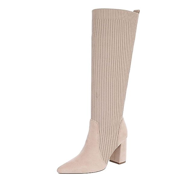 Ital-Design Damen Elegant High-Heel-Stiefel (87124688) Blockabsatz günstig online kaufen