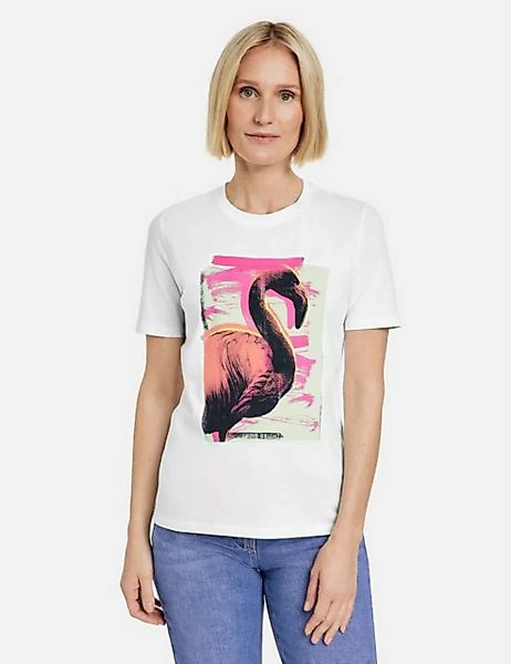 GERRY WEBER Kurzarmshirt T-Shirt mit Flamingo-Motiv günstig online kaufen