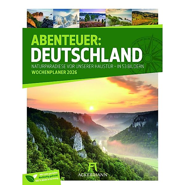 Abenteuer Deutschland - Naturparadiese Wochenplaner Kalender 2026 günstig online kaufen