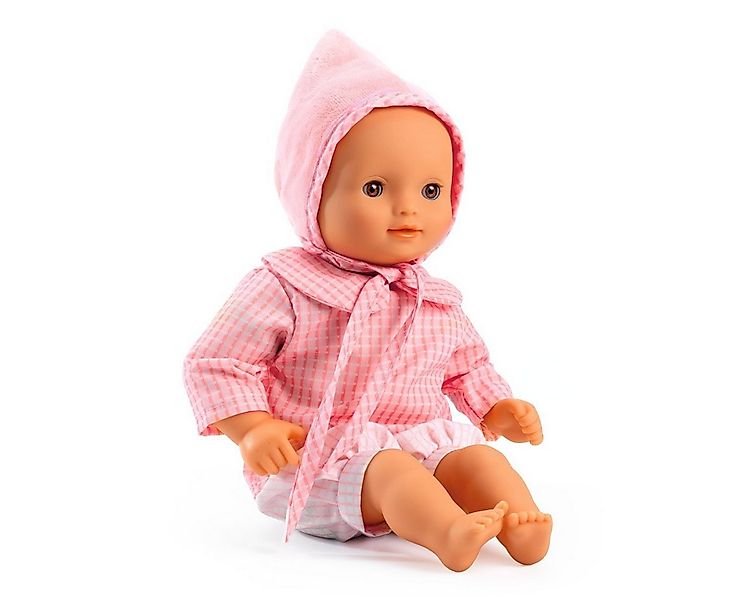DJECO Babypuppe POMEA Puppe Rose 32cm weicher Körper Schlafaugen günstig online kaufen
