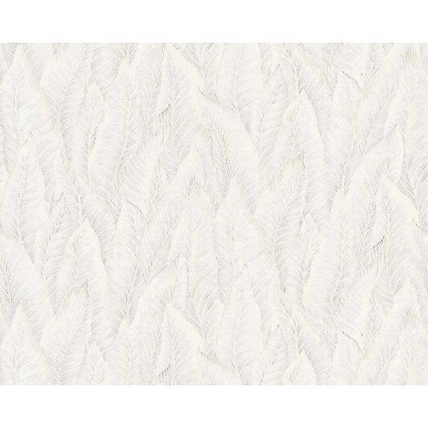EDEM 420ST20 Präge Tapete Floral glitzernd Weiß Creme-Weiß Silber 1,06 m x günstig online kaufen