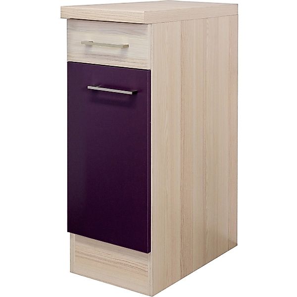 Flex-Well Exclusiv Unterschrank Focus 30 cm Akazie-Aubergine-Akazie günstig online kaufen