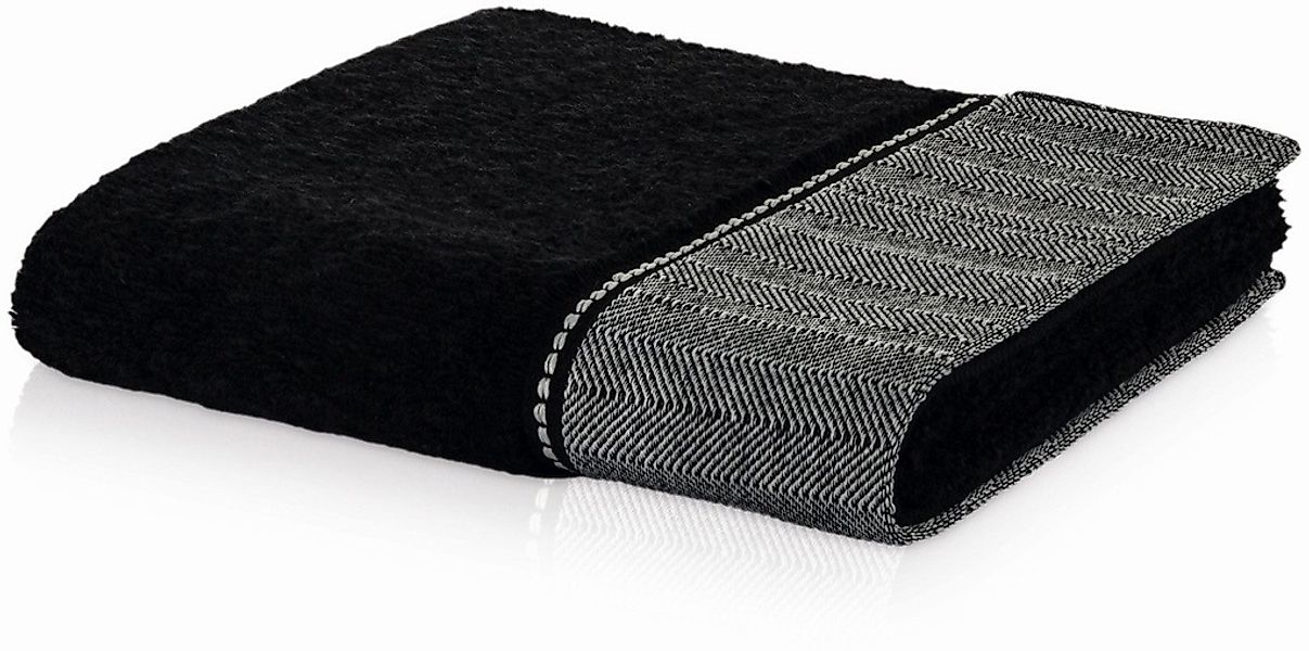 Möve Handtuch "Brooklyn Uni" mit Fischgratbordüre, Made in Germany günstig online kaufen