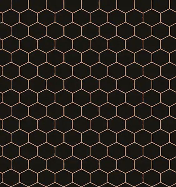 WOW Vliestapete »Hexagon Geo« geometrisch aufgeschäumt Schwarz - 10m x 52cm günstig online kaufen