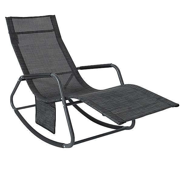 SoBuy Gartenliege OGS47, Schaukelstuhl mit Seitentasche, günstig online kaufen