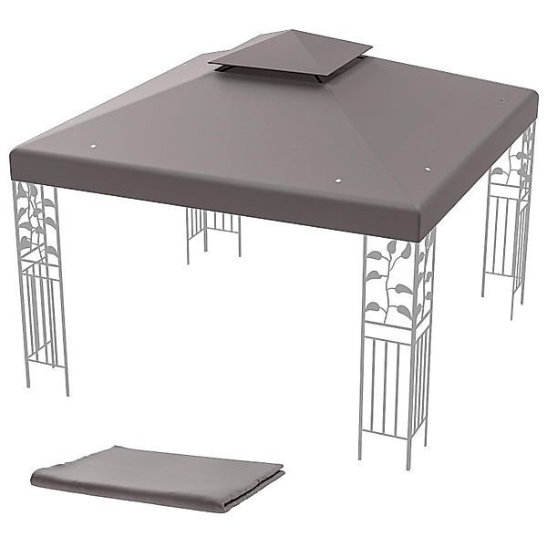 COSTWAY Pavillon-Ersatzdach 3x3m Ersatzdach, mit Klettverschlüssen günstig online kaufen
