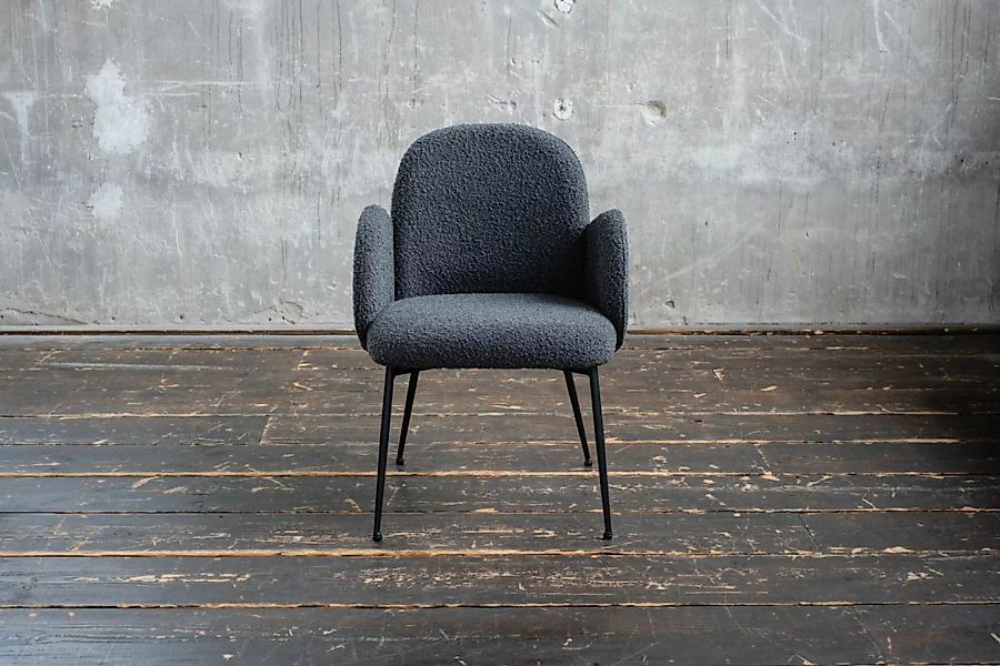 KAWOLA Stuhl DEON Esszimmerstuhl Stoff schwarz günstig online kaufen