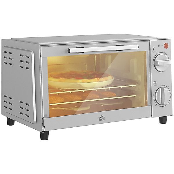 HOMCOM Minibackofen Metall Edelstahl Silber 35L x 24,6B x 20H cm günstig online kaufen