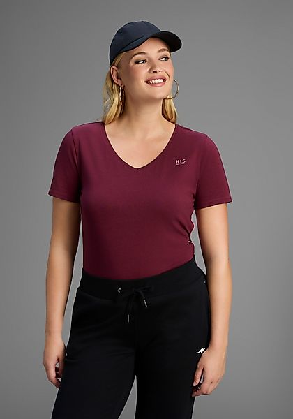 H.I.S T-Shirt Kurzarm, figurfreundlicher Schnitt, unifarben, günstig online kaufen