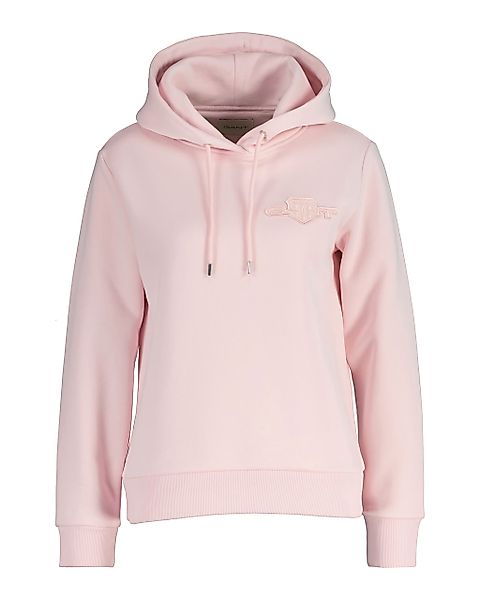 Gant Hoodie "REG TONAL SHIELD HOODIE", Ton in Ton Stickerei, Rippbündchen günstig online kaufen