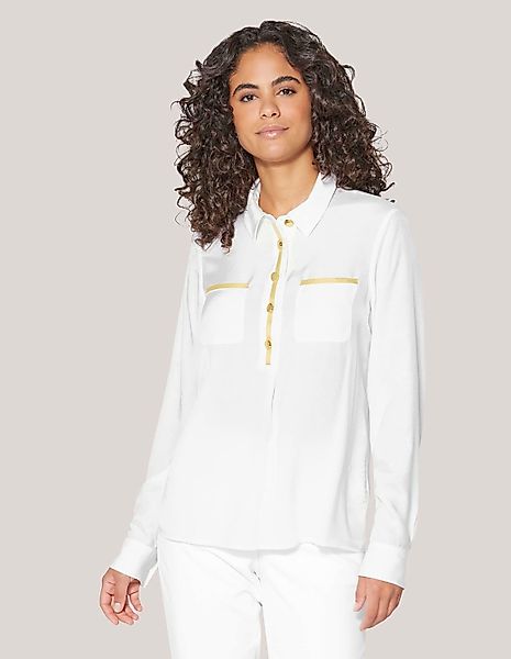MADELEINE Hemdbluse Bluse mit Metallic-Akzenten günstig online kaufen