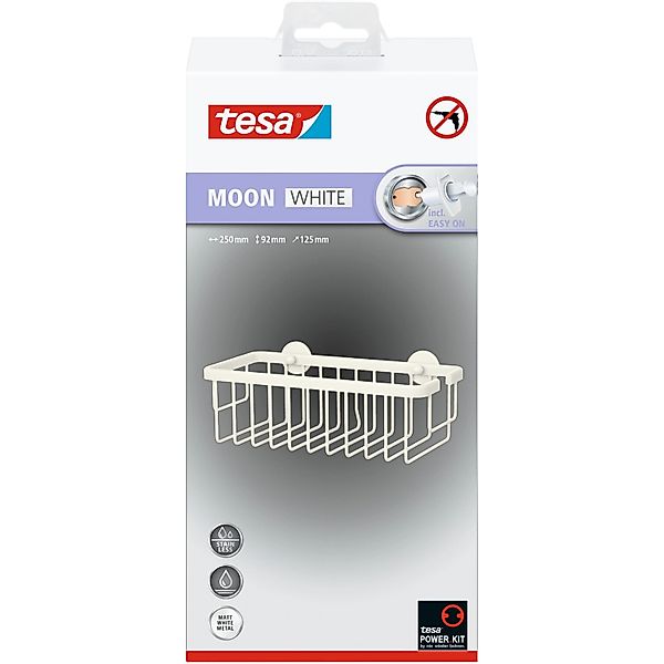 Tesa Moon White Duschkorb Weiß Matt inkl. Klebelösung günstig online kaufen
