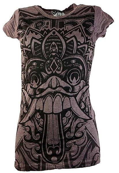 Guru-Shop T-Shirt Sure T-Shirt Dragon - taupe Goa Style, alternative Beklei günstig online kaufen