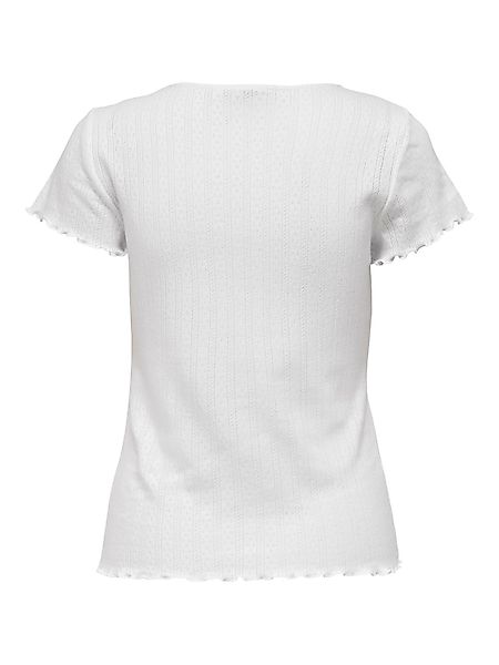 ONLY T-Shirt (1-tlg) Lochmuster günstig online kaufen
