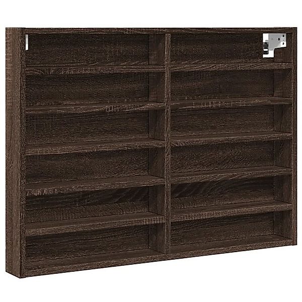 vidaXL Schrankmodule Vitrinenschrank Braun Eichen-Optik 80x8,5x58 cm Holzwe günstig online kaufen