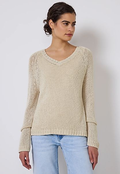 STREET ONE STUDIO V-Ausschnitt-Pullover, mit grober Struktur günstig online kaufen