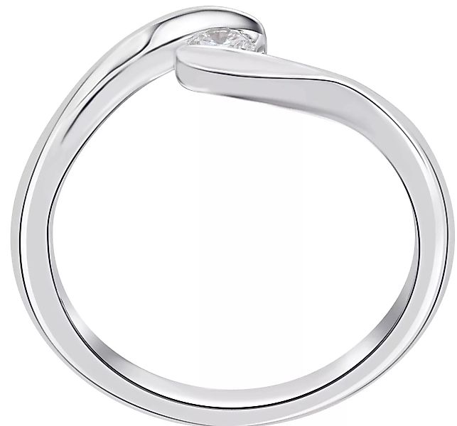 ONE ELEMENT Diamantring "0,10 ct Diamant Brillant Spannfassung Ring aus 750 günstig online kaufen