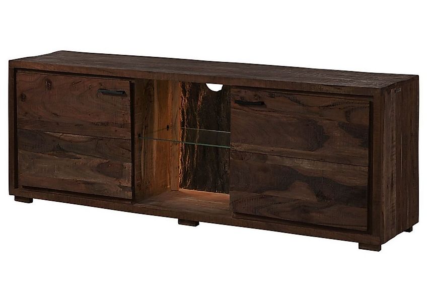 Massivmoebel24 TV-Board (Massivholz), TV-Board Akazie 175x40x63 dunkelbraun günstig online kaufen