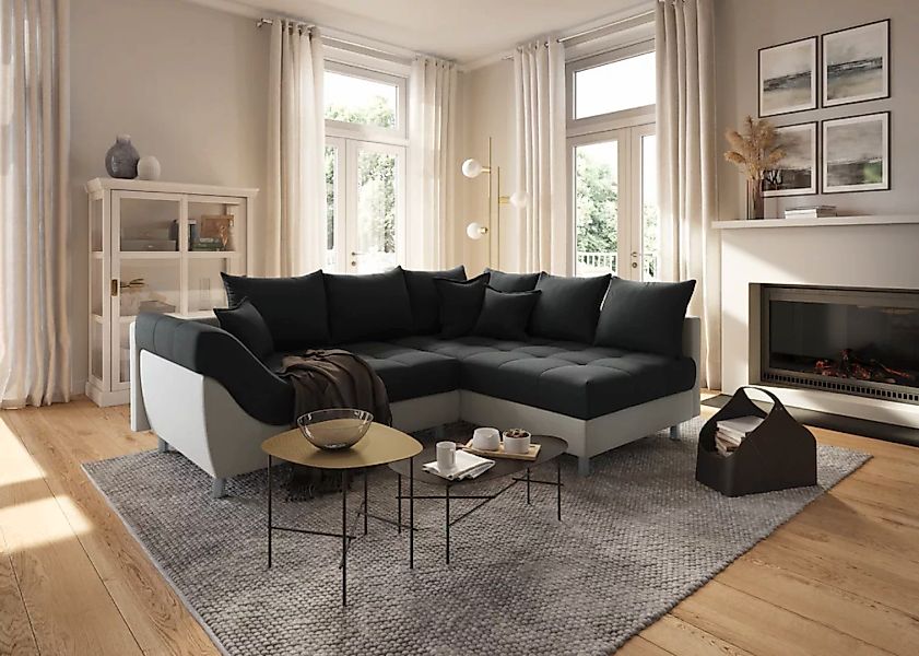 COLLECTION AB Ecksofa Joseli, mit Zier- und Rückenkissen, komfortable Schan günstig online kaufen