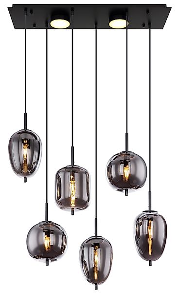 GLOBO LIGHTING Hängeleuchte BLACKY, ohne Leuchtmittel, günstig online kaufen