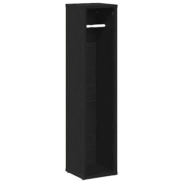 vidaXL Badezimmer-Set Badezimmerschrank mit Rollenhalter Schwarz günstig online kaufen