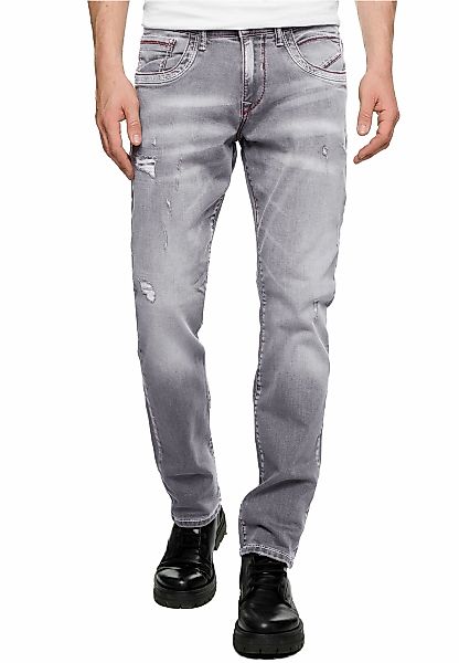 Rusty Neal Straight-Jeans "ODAR" Mit farblich abgesetzten Ziernähten günstig online kaufen