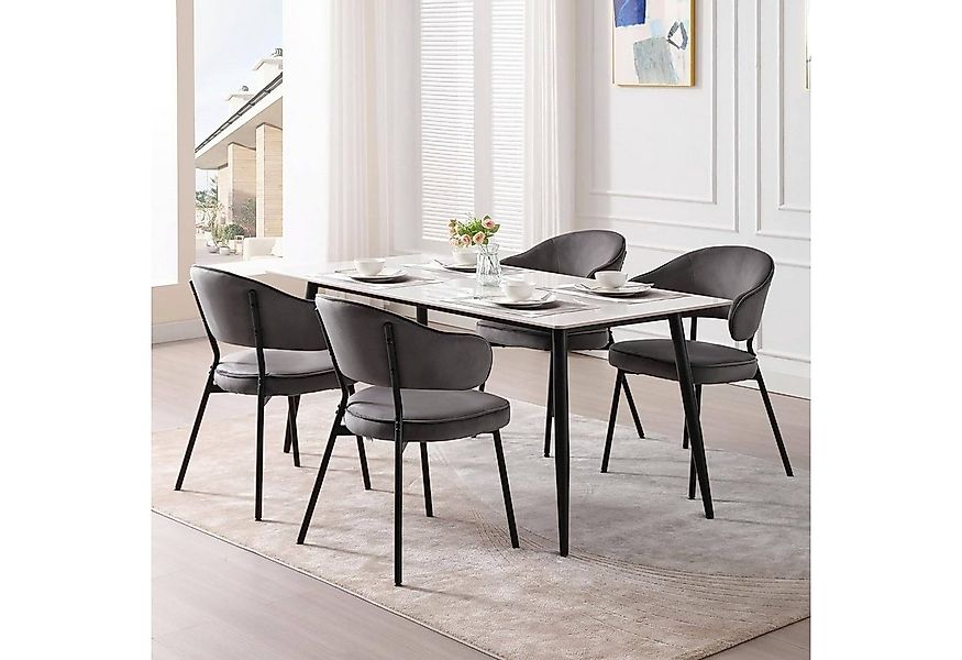 Woltu Polsterstuhl (Set, 2 St), mit Rückenlehne Armlehnen Metallbeinen günstig online kaufen