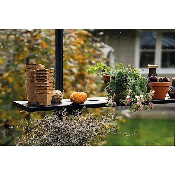 Juliana Klappbares Lamellenregal 6 Sektionen 424 cm x 22 cm Schwarz günstig online kaufen